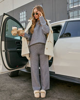 Reysa Ribbed Knit High Rise Pant