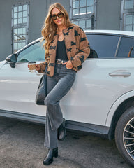 Equestrian Trail Fleece Horse Motif Jacket