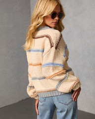 Esmarie Contrast Stripe Cardigan