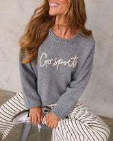 Go Sports Embroidered Knit Sweater