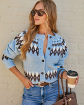 Serene Morning Abstract Cardigan