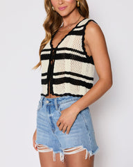 Meghan Knit Sleeveless Sweater