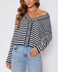 Cape Cod Striped Cardigan