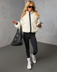 Hearthside Sherpa Contrast Trim Zip Up Jacket