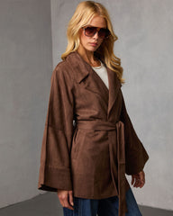 Lytton Suede Waist Tie Jacket