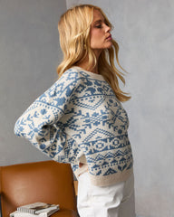 Cottage Hour Abstract Crew Neck Sweater