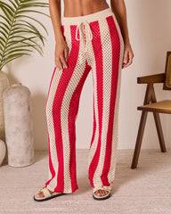 Zenya Cove Crochet Striped Cover Up Pants