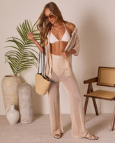 Solessa Lurex Crochet Cover Up Pants