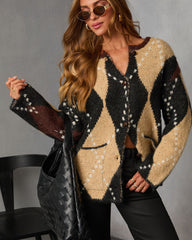 Paxtin Argyle Print Sweater
