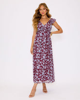 Enchanting Floral Ruffle Maxi Dress