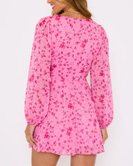 Lily Floral Wrap Mini Dress