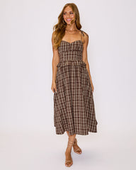 Emma Plaid Midi Dress