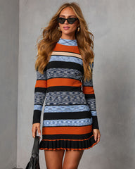 Kaysen Knit Colorblock Mini Dress