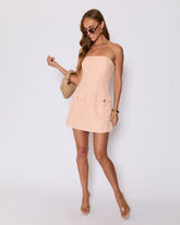 Morgan Tweed Strapless Mini Dress