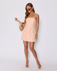 Morgan Tweed Strapless Mini Dress