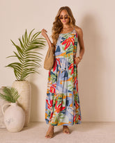 Sunset Breeze Floral Tropics Maxi Dress