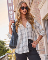 Brassroot Plaid Button Down Top