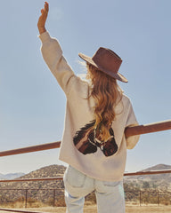 Heritage Ride Horse Motif Cardigan