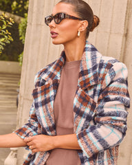 Corn Maze Plaid Longline Coat