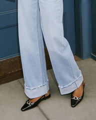 Lindley Slingback Chainlink Patent Leather Flats