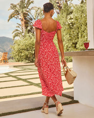 Whimsy Garden Floral Midi Dress