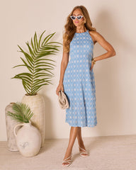 Summer Dreams Eyelet Floral Midi Dress