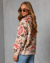 Terracotta Haze Printed Mock Neck Sweater