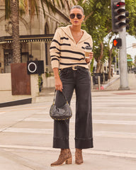 Stylist Stretch Wide Cuffed Jeans