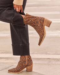 Alexie Leopard Print Suede Bootie
