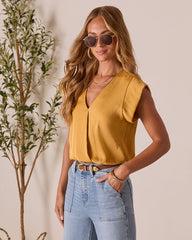 Better Days Draped Front Top