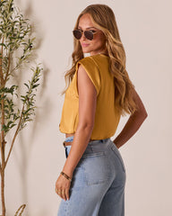 Better Days Draped Front Top