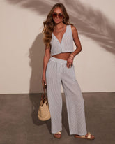 Perfect Streak Striped Wide Leg Pants