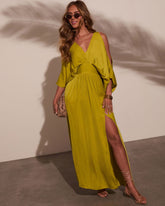 Luna Marina Kimono Maxi Dress