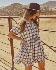 Balinda Plaid Mini Dress