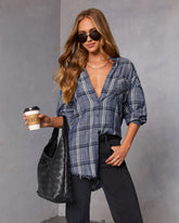 Off Grid Plaid Tunic Top