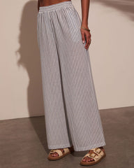 Perfect Streak Striped Wide Leg Pants
