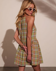 Marbella Plaid Mini Dress