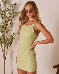 Afternoon Light Ruched Mini Dress