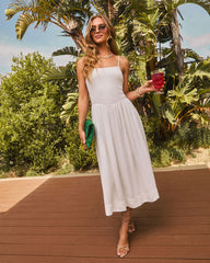 Sunny Days Ahead Smocked Bust Midi Dress