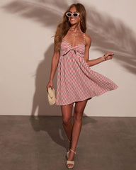 Montez Front Tie Babydoll Mini Dress