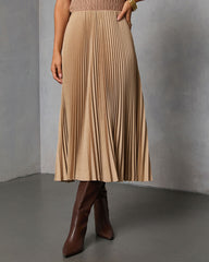 Vionette Pleated Midi Skirt