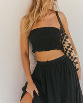 Sunveil Smocked Ripstop Cropped Top