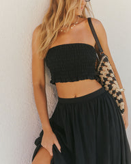 Sunveil Smocked Ripstop Cropped Top