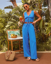 Alinah Smocked Front Tie Top