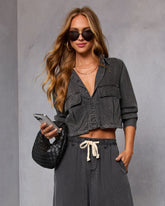 Easy Mode Crop Front Pocket Top