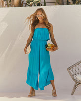 Merida Strapless Smocked Jumpsuit