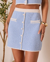 Carlenna Contrast Sweater Mini Skirt