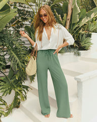Tide to Me Drawstring Wide Leg Pants