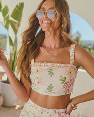 Sevilla Sun Floral Crop Tank