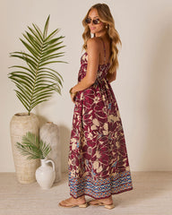 Sunset Tropics Empire Maxi Dress